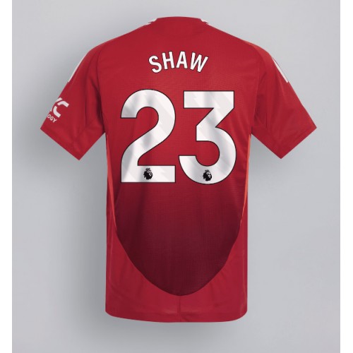 Dres Manchester United Luke Shaw #23 Domaci 2024-25 Kratak Rukav